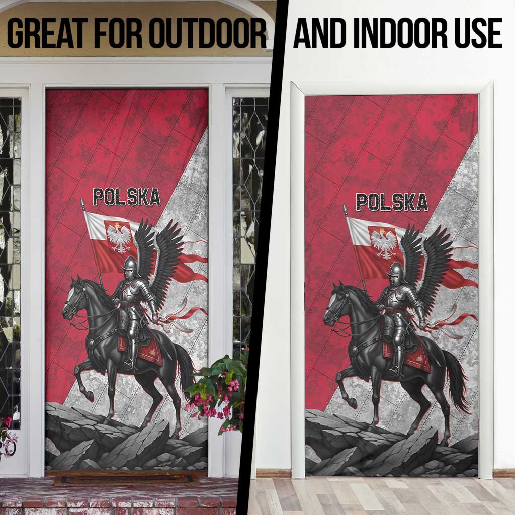 Poland Winged Hussar Warrior Door Cover Polska Flag Armor Spirit