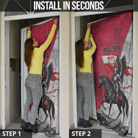 Poland Winged Hussar Warrior Door Cover Polska Flag Armor Spirit