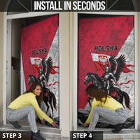 Poland Winged Hussar Warrior Door Cover Polska Flag Armor Spirit