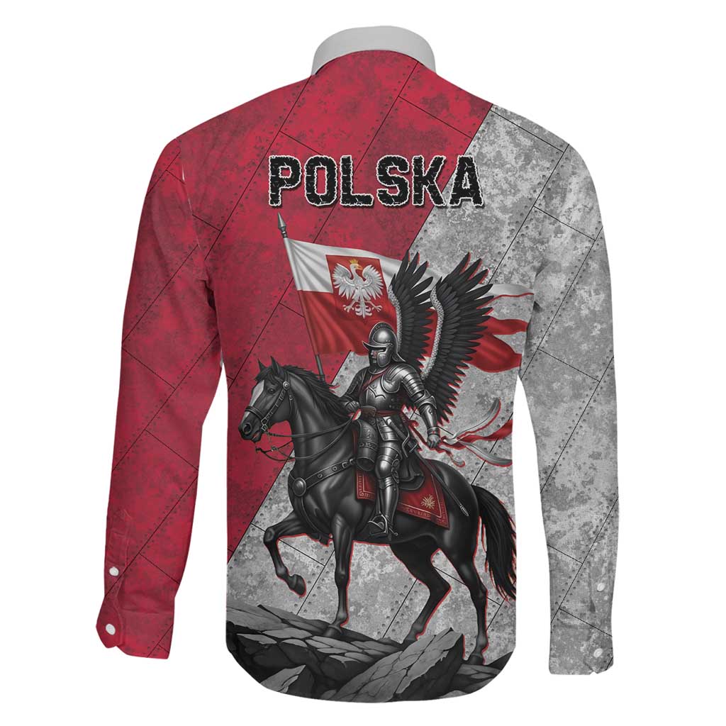 Poland Winged Hussar Warrior Family Matching Off Shoulder Short Dress and Hawaiian Shirt Polska Flag Armor Spirit