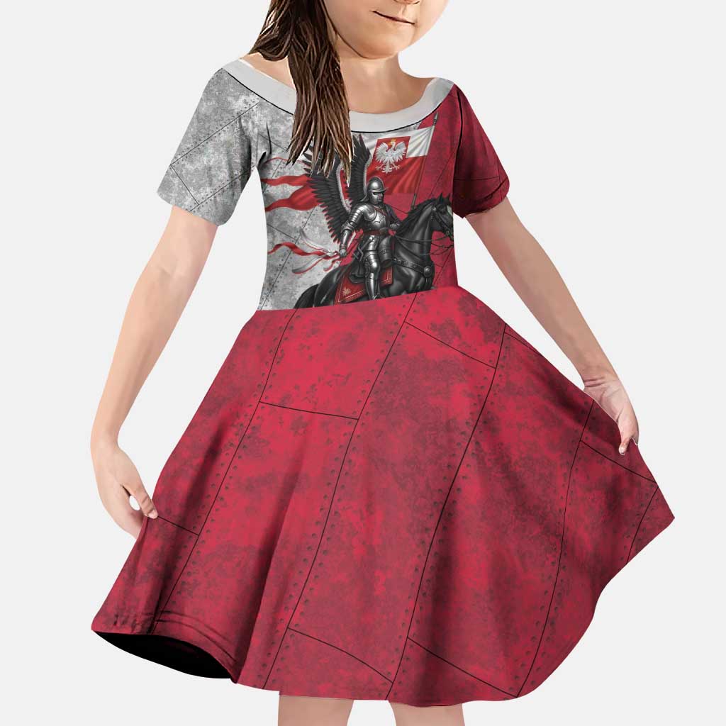 Poland Winged Hussar Warrior Family Matching Summer Maxi Dress and Hawaiian Shirt Polska Flag Armor Spirit