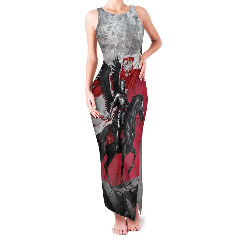 Poland Winged Hussar Warrior Family Matching Tank Maxi Dress and Hawaiian Shirt Polska Flag Armor Spirit
