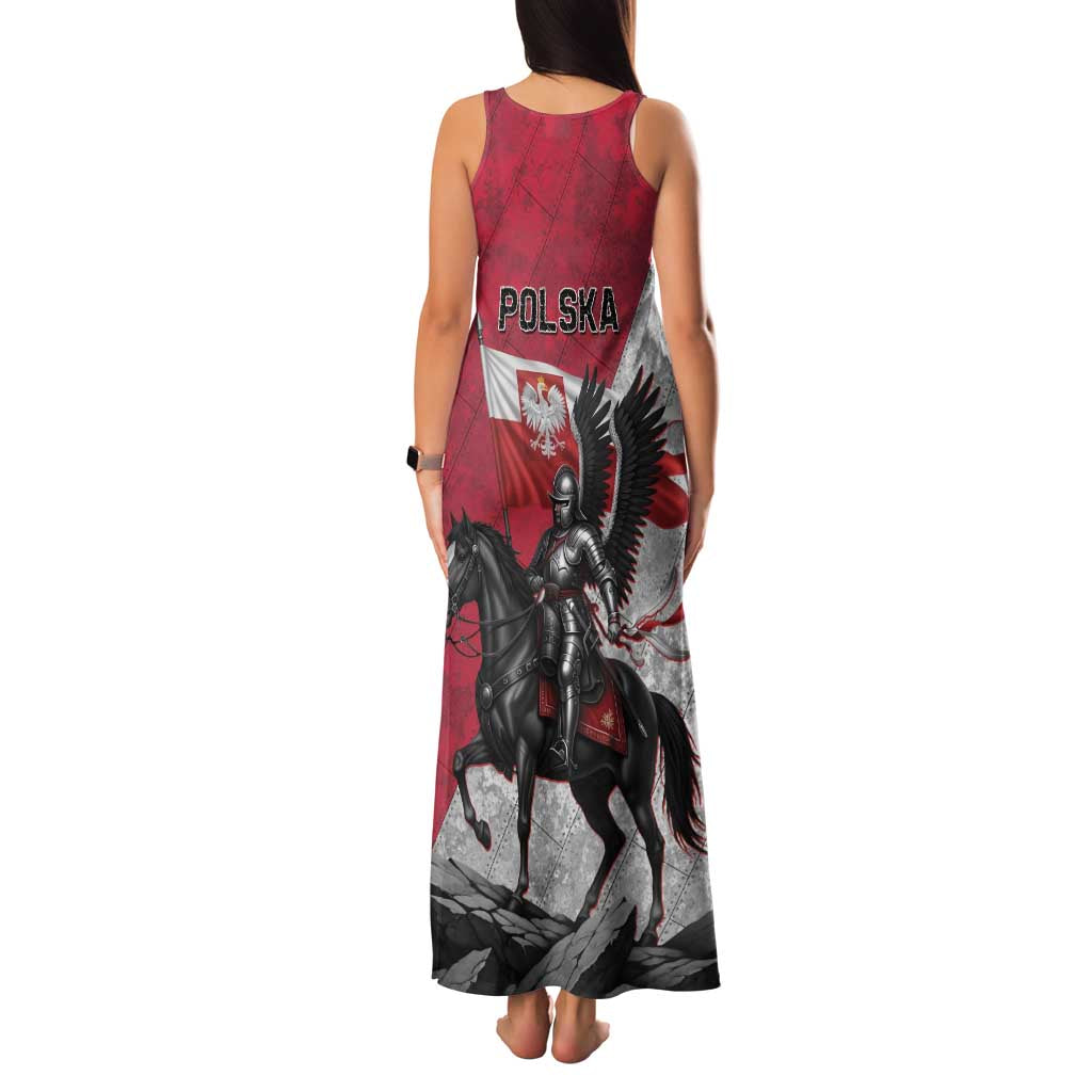 Poland Winged Hussar Warrior Family Matching Tank Maxi Dress and Hawaiian Shirt Polska Flag Armor Spirit