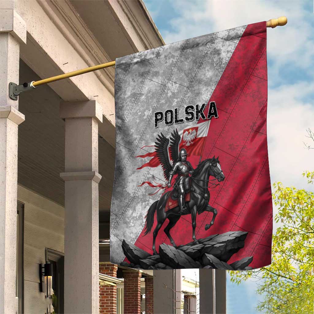 Poland Winged Hussar Warrior Garden Flag Polska Flag Armor Spirit