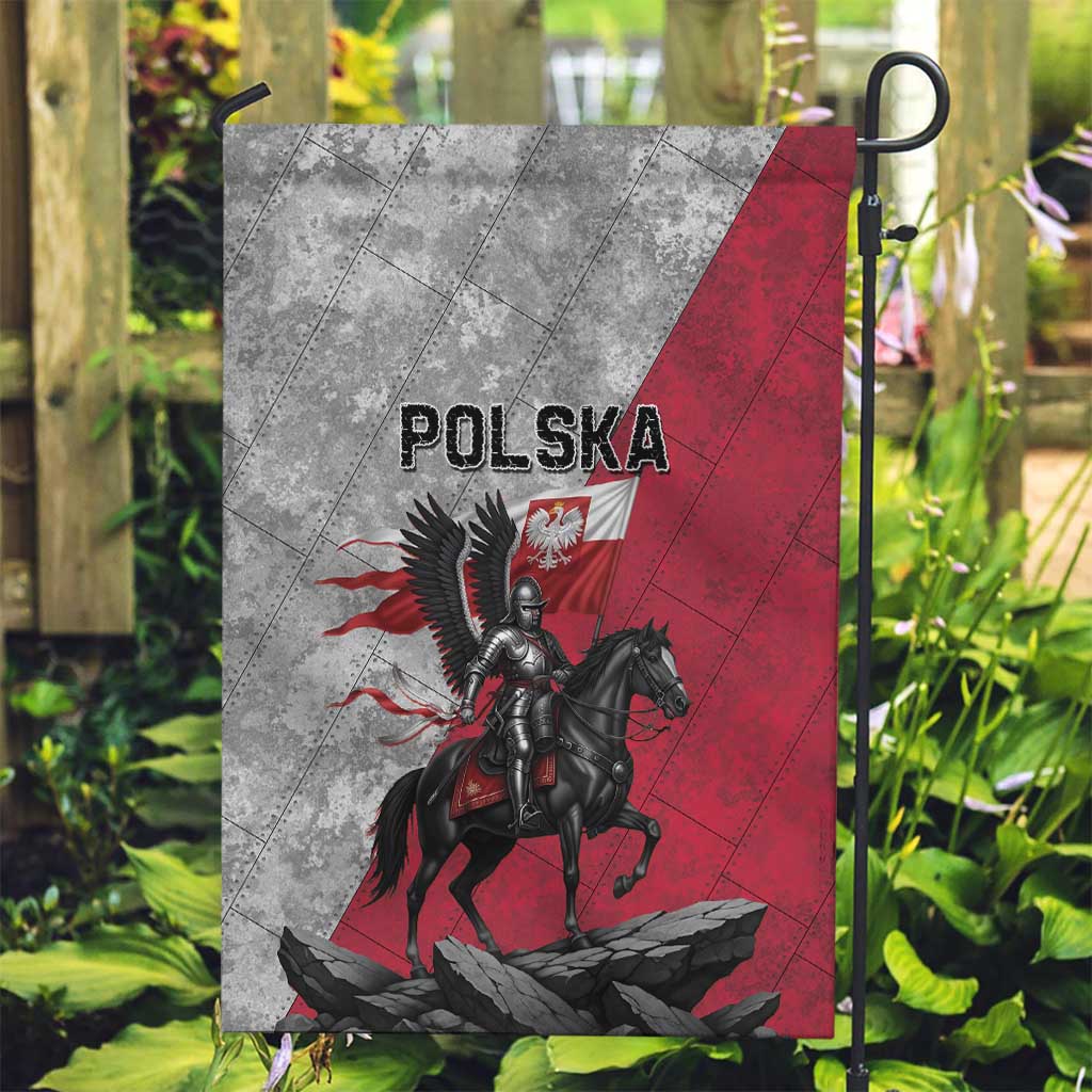 Poland Winged Hussar Warrior Garden Flag Polska Flag Armor Spirit