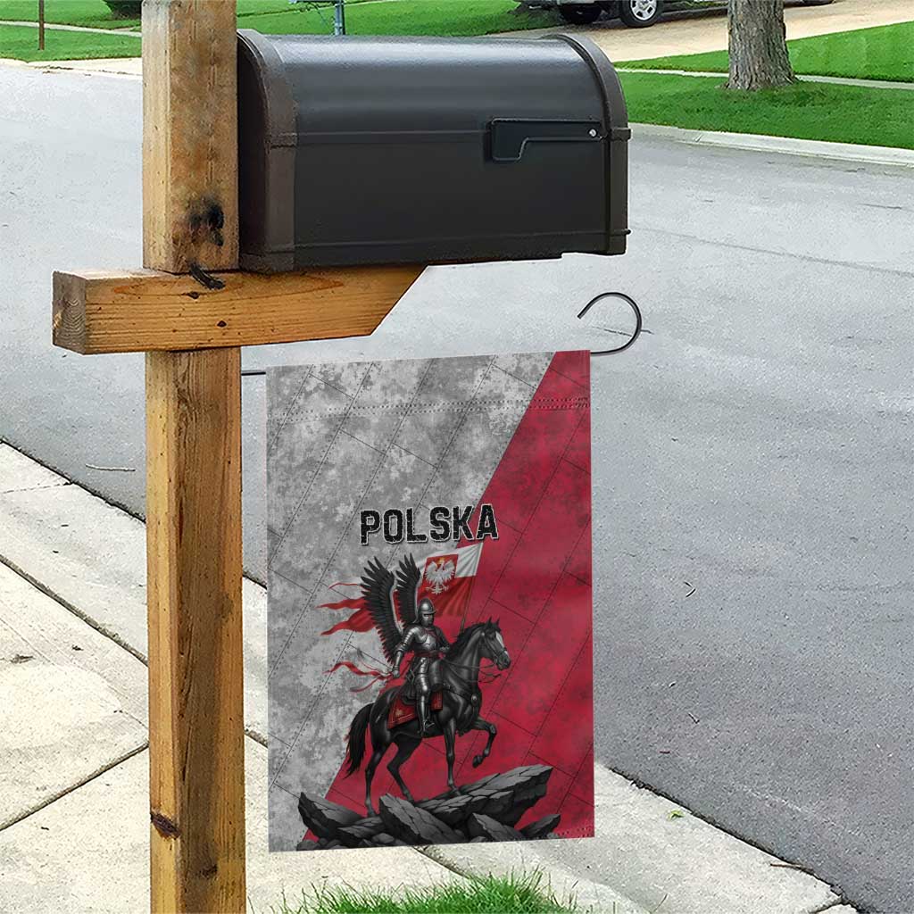 Poland Winged Hussar Warrior Garden Flag Polska Flag Armor Spirit