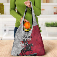 Poland Winged Hussar Warrior Grocery Bag Polska Flag Armor Spirit