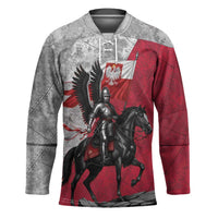 Poland Winged Hussar Warrior Hockey Jersey Polska Flag Armor Spirit
