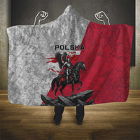 Poland Winged Hussar Warrior Hooded Blanket Polska Flag Armor Spirit