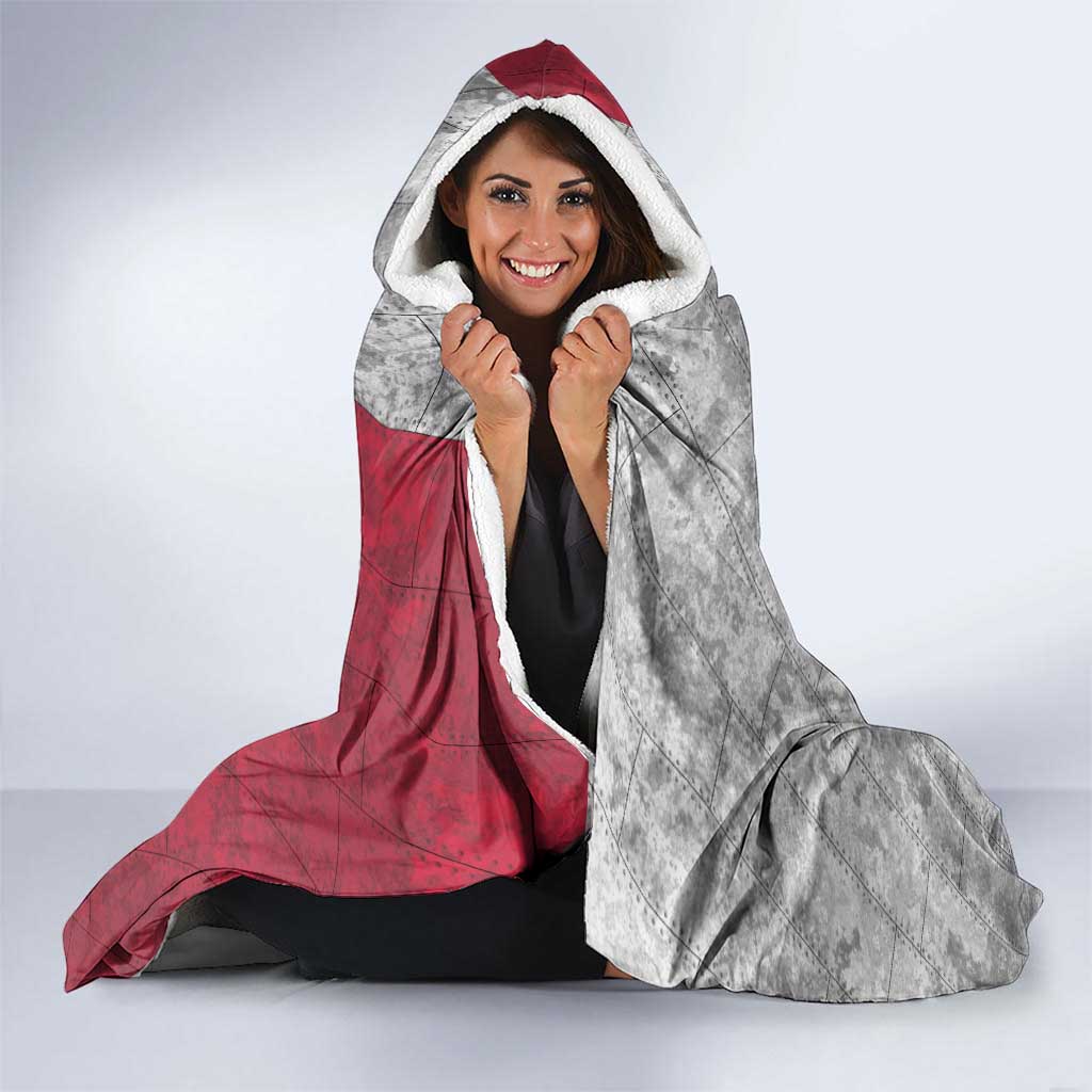 Poland Winged Hussar Warrior Hooded Blanket Polska Flag Armor Spirit