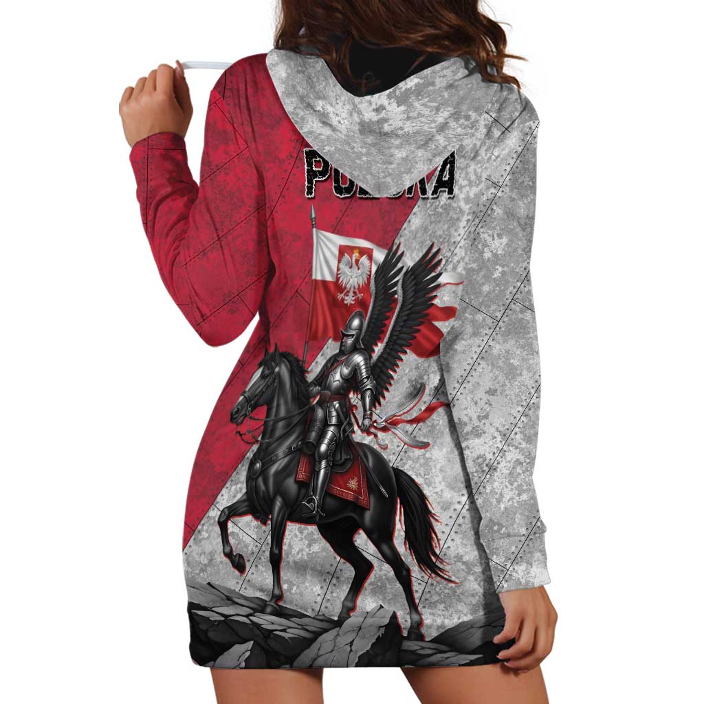 Poland Winged Hussar Warrior Hoodie Dress Polska Flag Armor Spirit