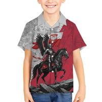 Poland Winged Hussar Warrior Kid Hawaiian Shirt Polska Flag Armor Spirit