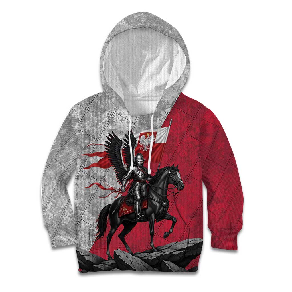 Poland Winged Hussar Warrior Kid Hoodie Polska Flag Armor Spirit