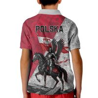 Poland Winged Hussar Warrior Kid Polo Shirt Polska Flag Armor Spirit