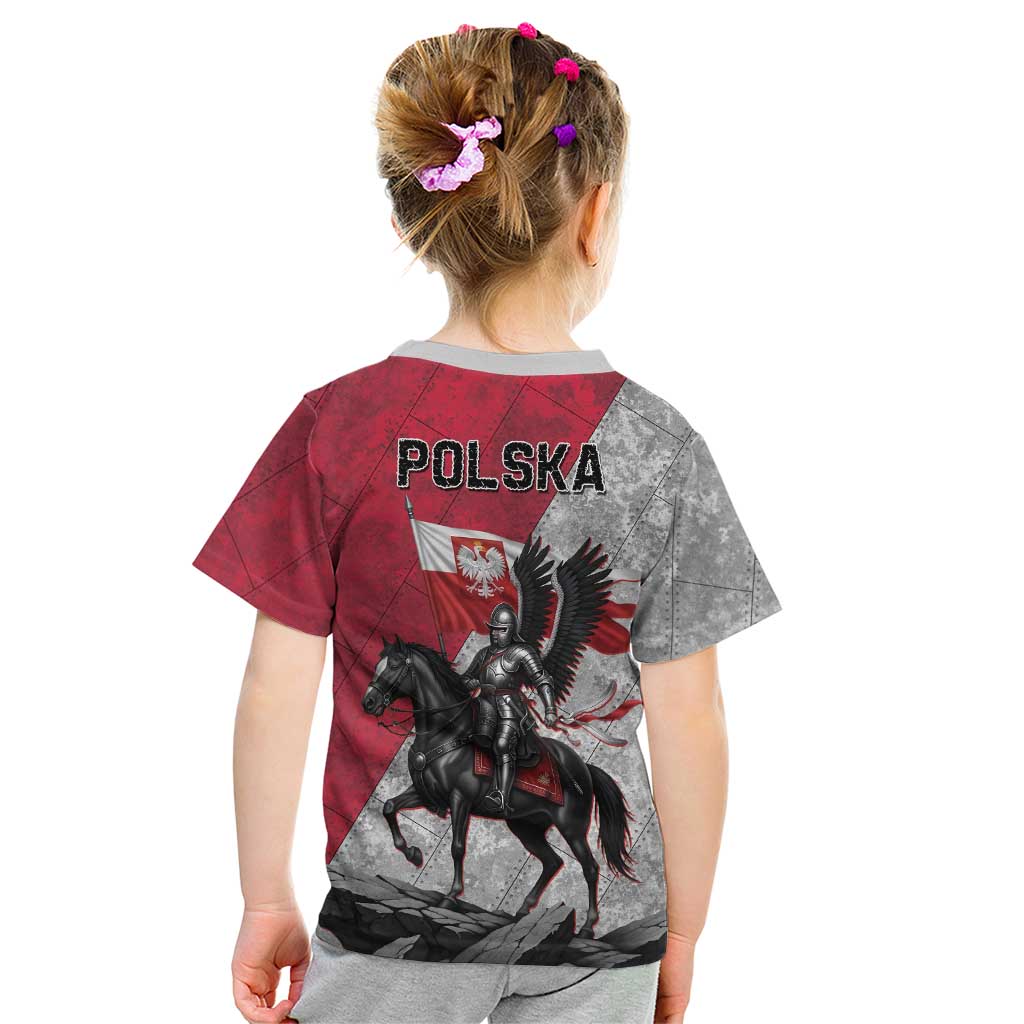 Poland Winged Hussar Warrior Kid T Shirt Polska Flag Armor Spirit