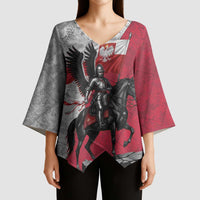 Poland Winged Hussar Warrior Kimono Sleeve Blouse Polska Flag Armor Spirit