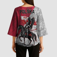 Poland Winged Hussar Warrior Kimono Sleeve Blouse Polska Flag Armor Spirit