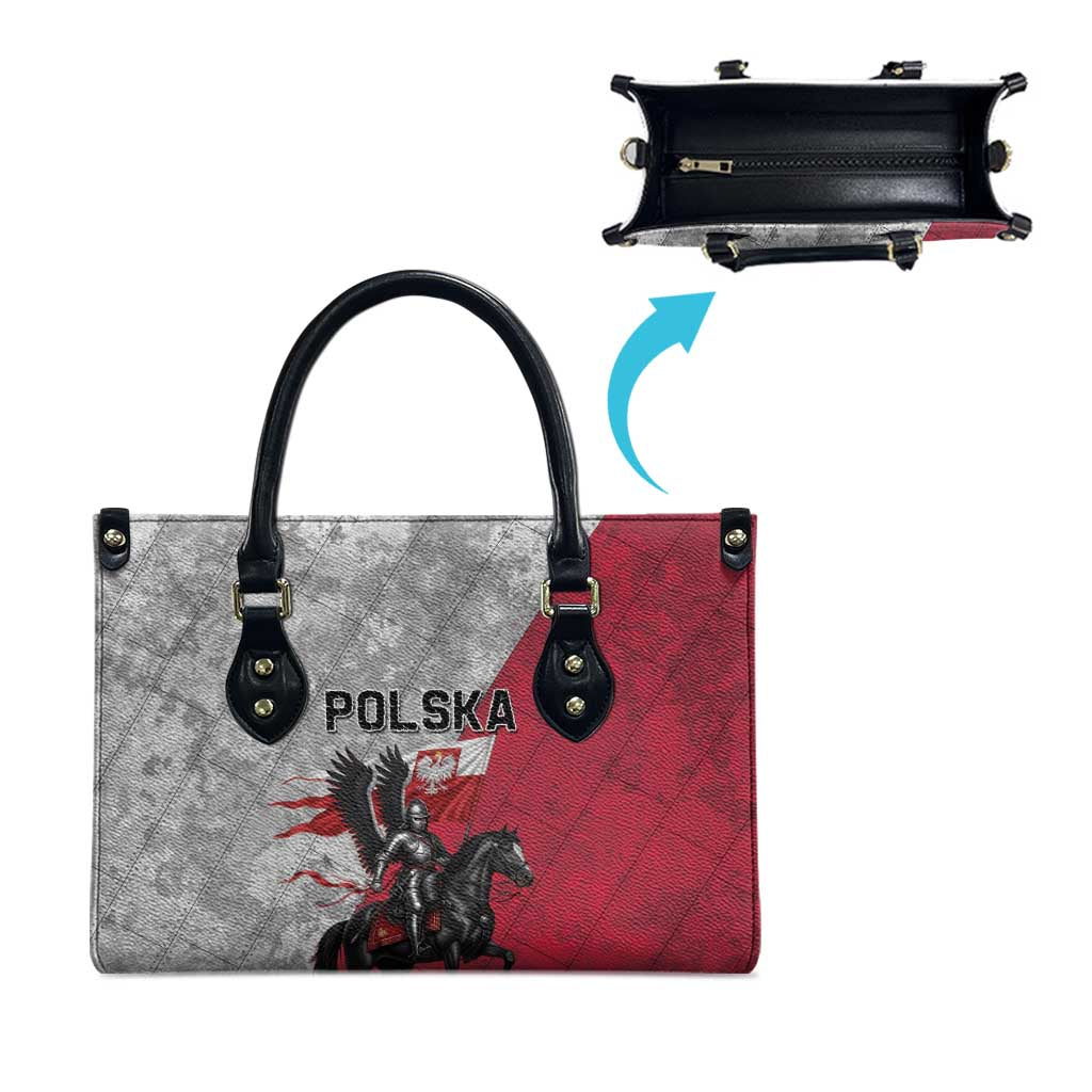 Poland Winged Hussar Warrior Leather Bag Polska Flag Armor Spirit
