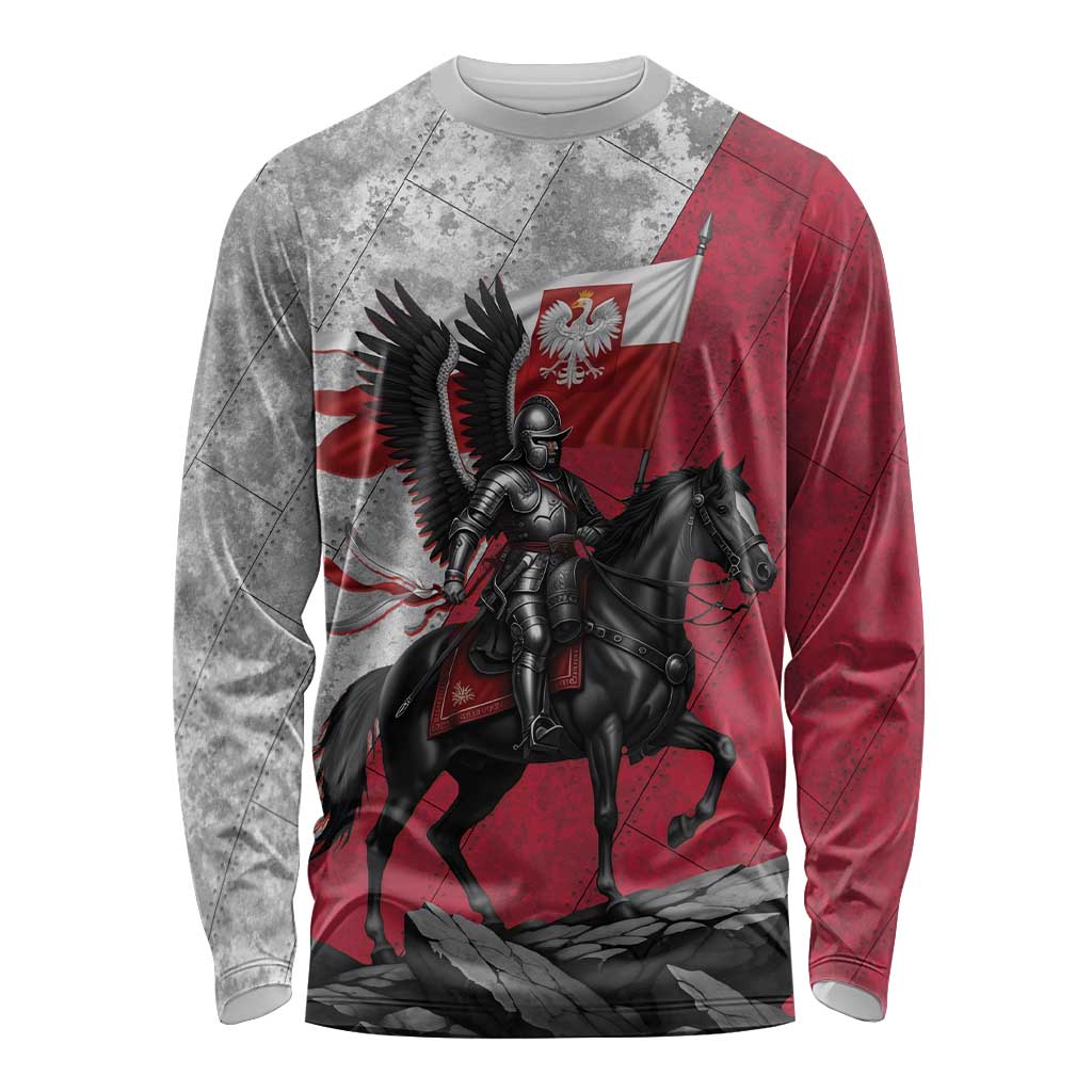 Poland Winged Hussar Warrior Long Sleeve Shirt Polska Flag Armor Spirit