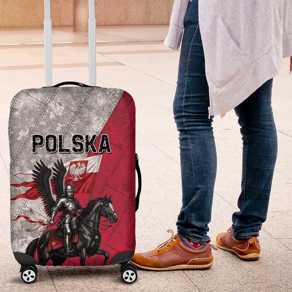 Poland Winged Hussar Warrior Luggage Cover Polska Flag Armor Spirit
