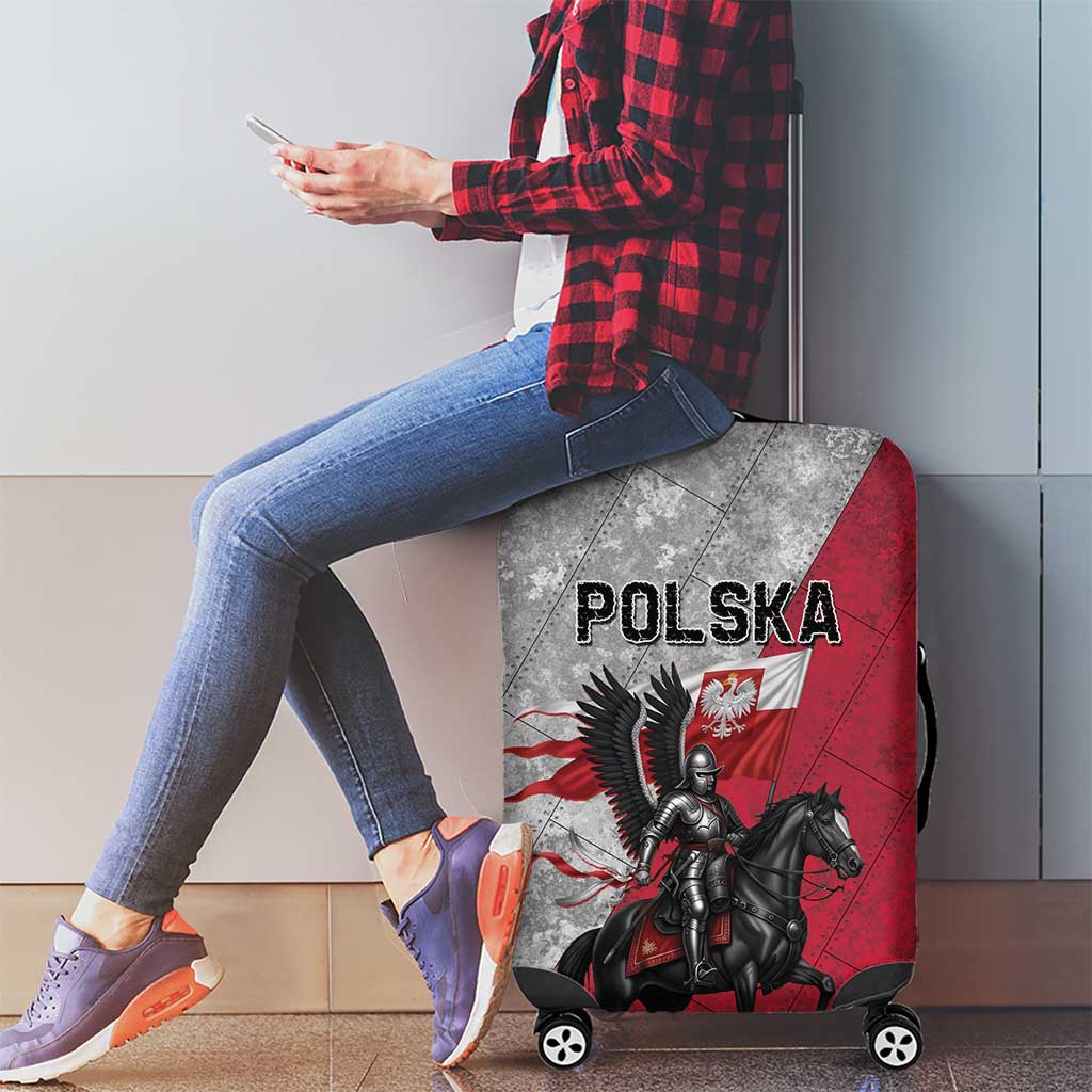 Poland Winged Hussar Warrior Luggage Cover Polska Flag Armor Spirit
