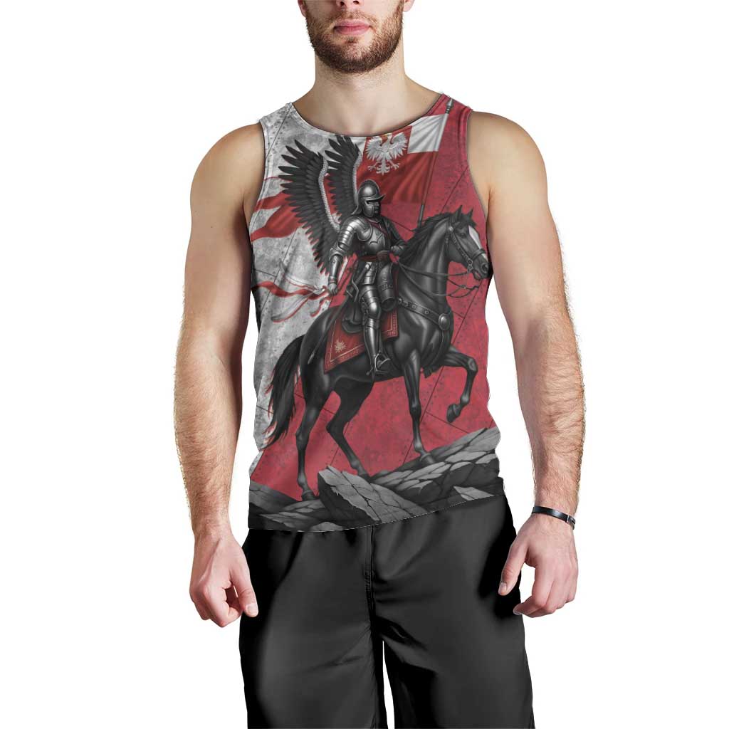 Poland Winged Hussar Warrior Men Tank Top Polska Flag Armor Spirit