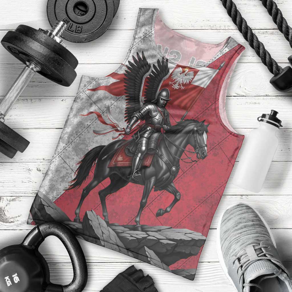 Poland Winged Hussar Warrior Men Tank Top Polska Flag Armor Spirit
