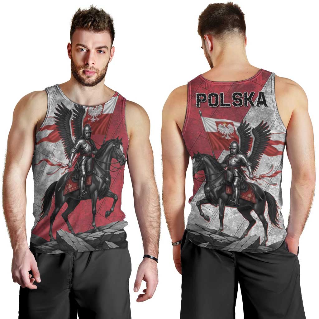 Poland Winged Hussar Warrior Men Tank Top Polska Flag Armor Spirit