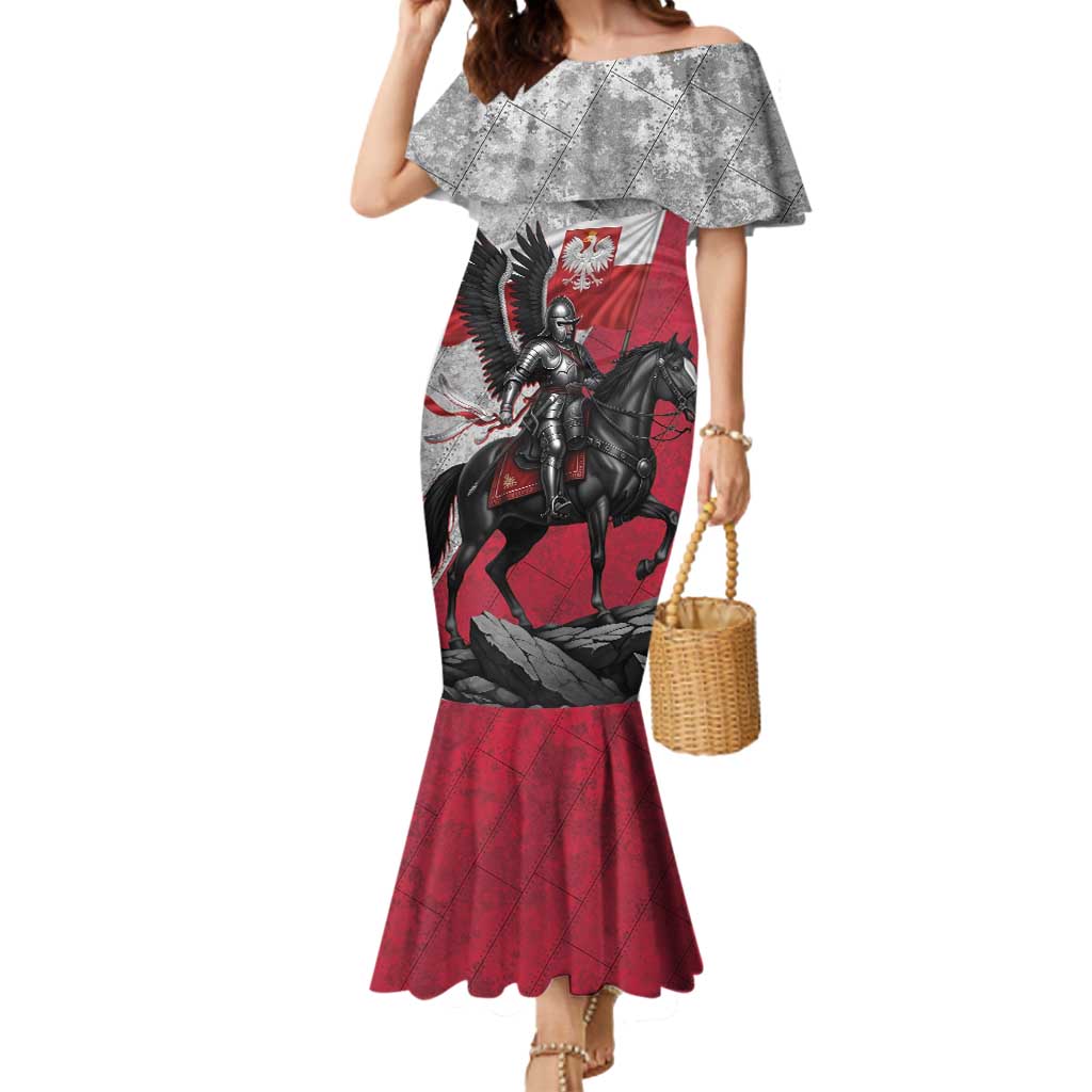 Poland Winged Hussar Warrior Mermaid Dress Polska Flag Armor Spirit