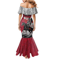 Poland Winged Hussar Warrior Mermaid Dress Polska Flag Armor Spirit