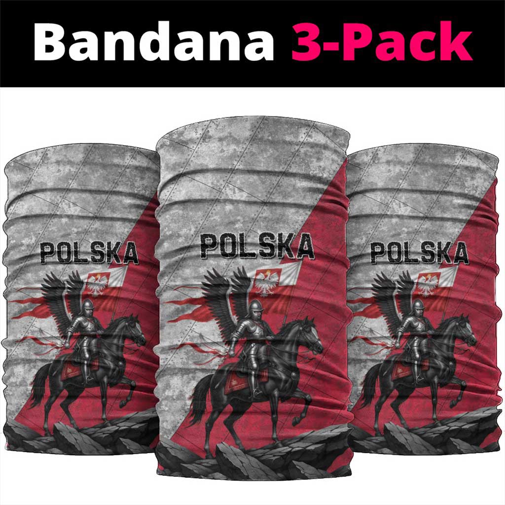 Poland Winged Hussar Warrior Neck Gaiter Polska Flag Armor Spirit