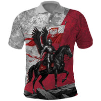 Poland Winged Hussar Warrior Polo Shirt Polska Flag Armor Spirit
