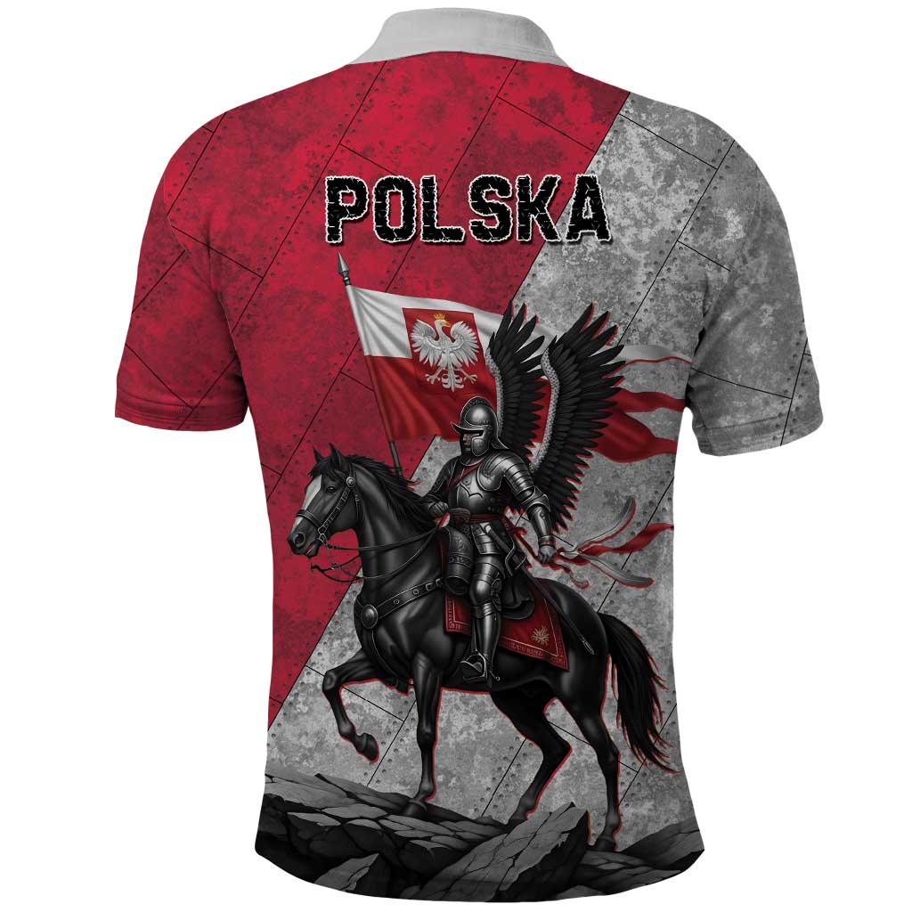 Poland Winged Hussar Warrior Polo Shirt Polska Flag Armor Spirit
