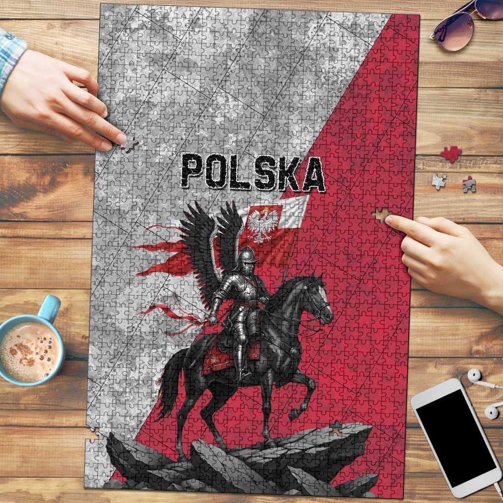 Poland Winged Hussar Warrior Puzzle Polska Flag Armor Spirit