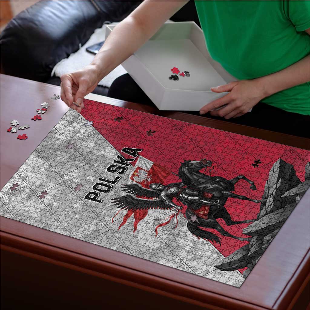 Poland Winged Hussar Warrior Puzzle Polska Flag Armor Spirit
