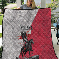 Poland Winged Hussar Warrior Quilt Polska Flag Armor Spirit