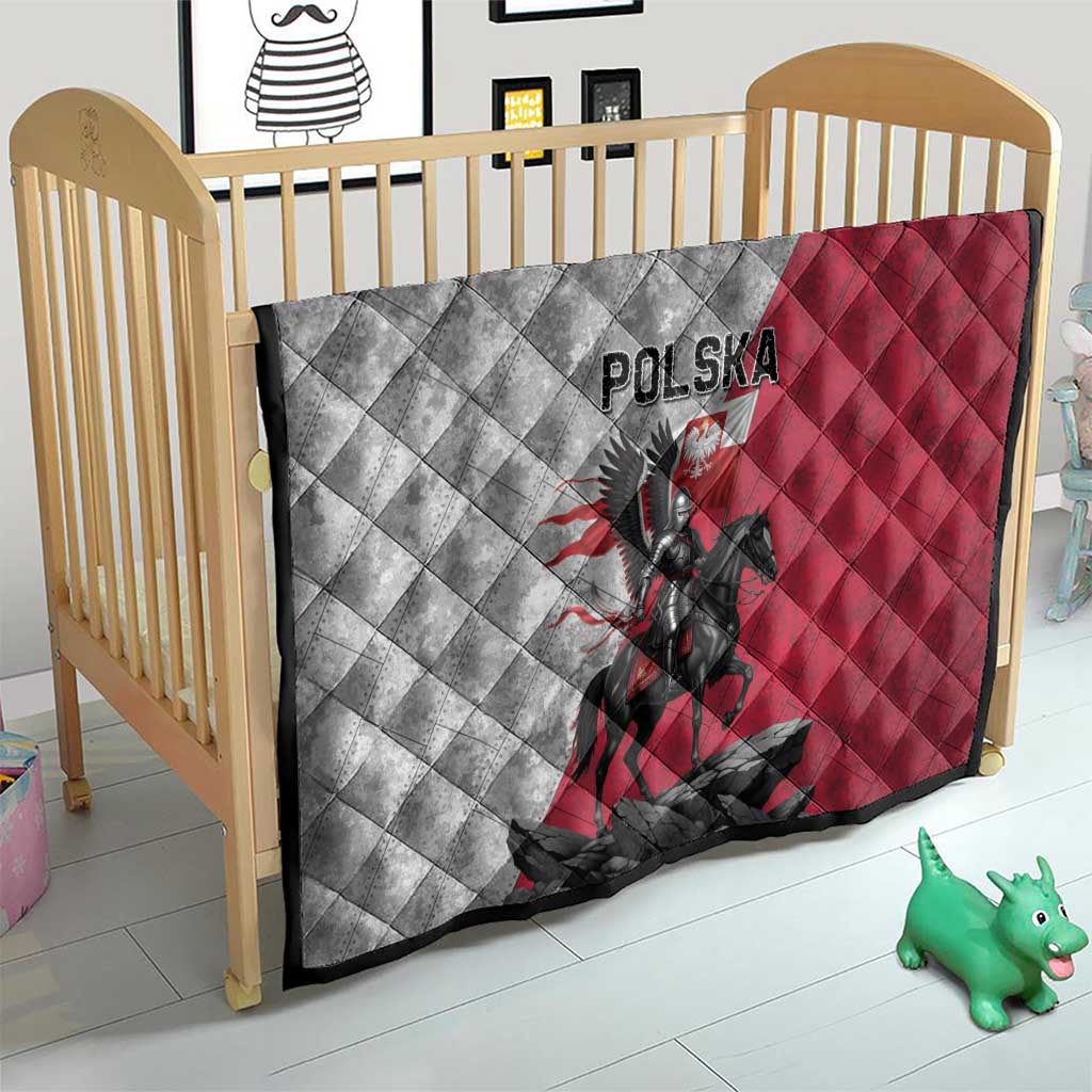 Poland Winged Hussar Warrior Quilt Polska Flag Armor Spirit