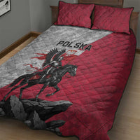 Poland Winged Hussar Warrior Quilt Bed Set Polska Flag Armor Spirit
