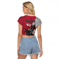 Poland Winged Hussar Warrior Raglan Cropped T Shirt Polska Flag Armor Spirit