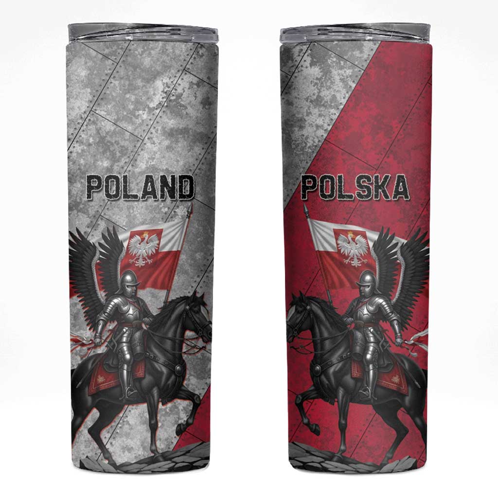 Poland Winged Hussar Warrior Skinny Tumbler Polska Flag Armor Spirit