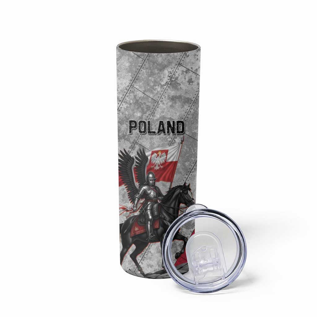 Poland Winged Hussar Warrior Skinny Tumbler Polska Flag Armor Spirit