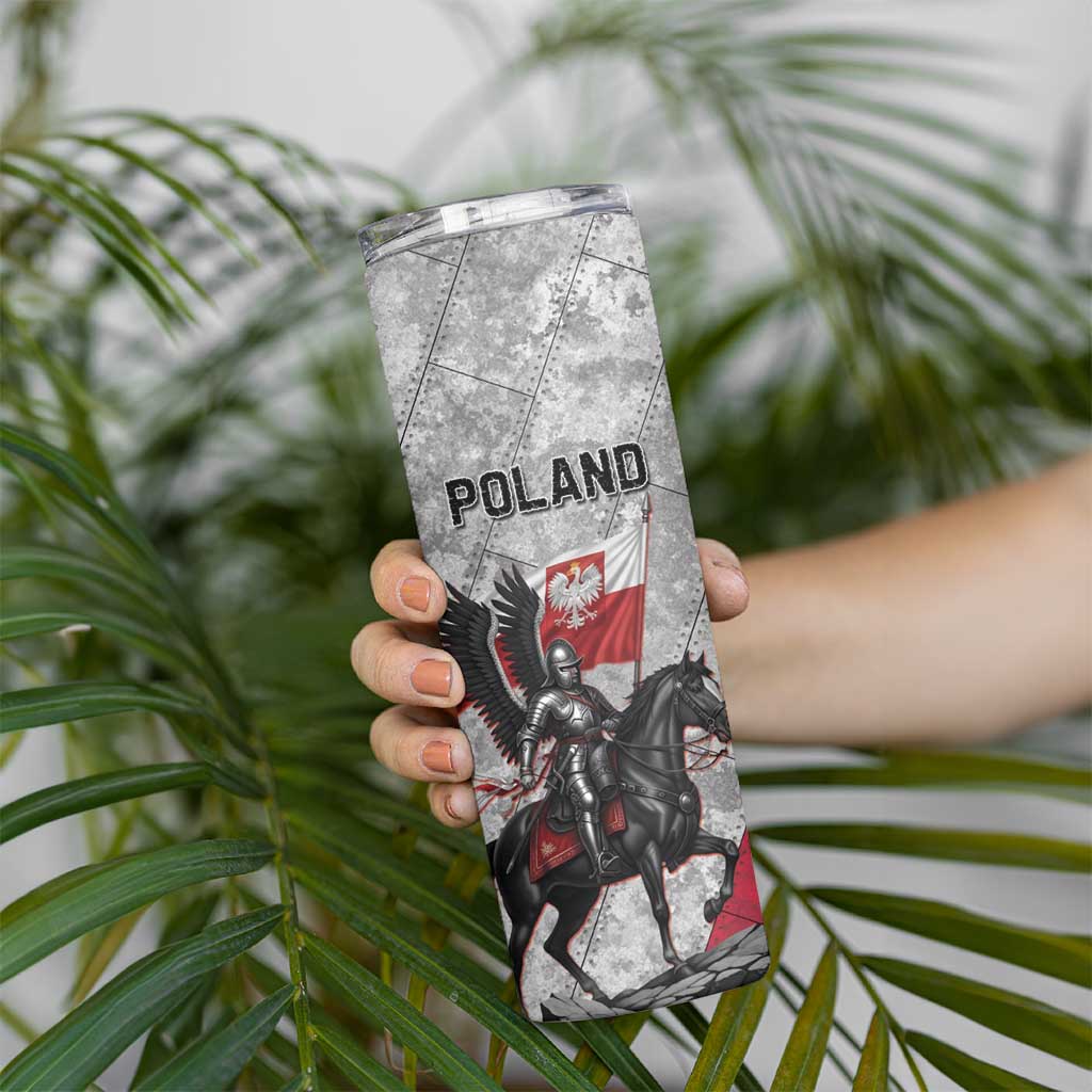 Poland Winged Hussar Warrior Skinny Tumbler Polska Flag Armor Spirit