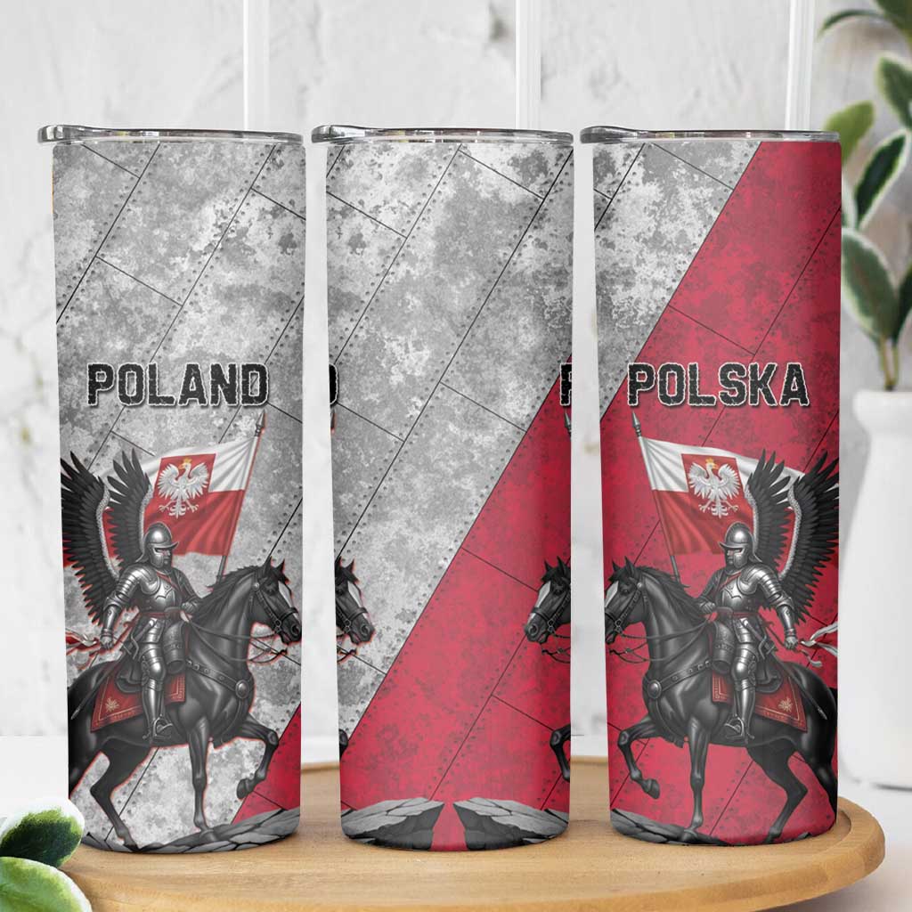 Poland Winged Hussar Warrior Skinny Tumbler Polska Flag Armor Spirit