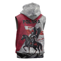 Poland Winged Hussar Warrior Sleeveless Hoodie Polska Flag Armor Spirit