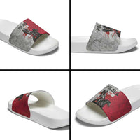 Poland Winged Hussar Warrior Slide Sandals Polska Flag Armor Spirit