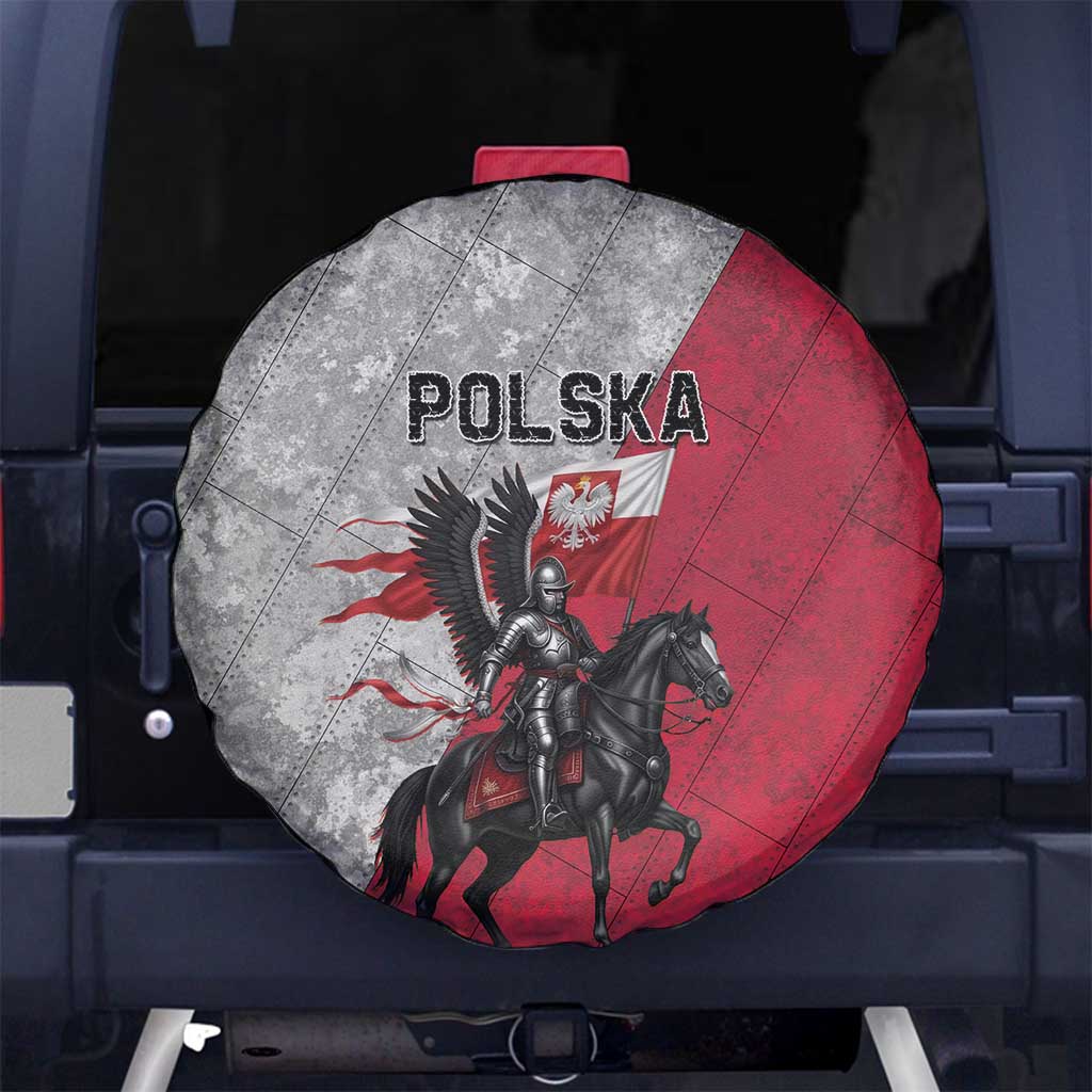Poland Winged Hussar Warrior Spare Tire Cover Polska Flag Armor Spirit