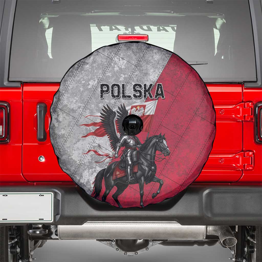 Poland Winged Hussar Warrior Spare Tire Cover Polska Flag Armor Spirit