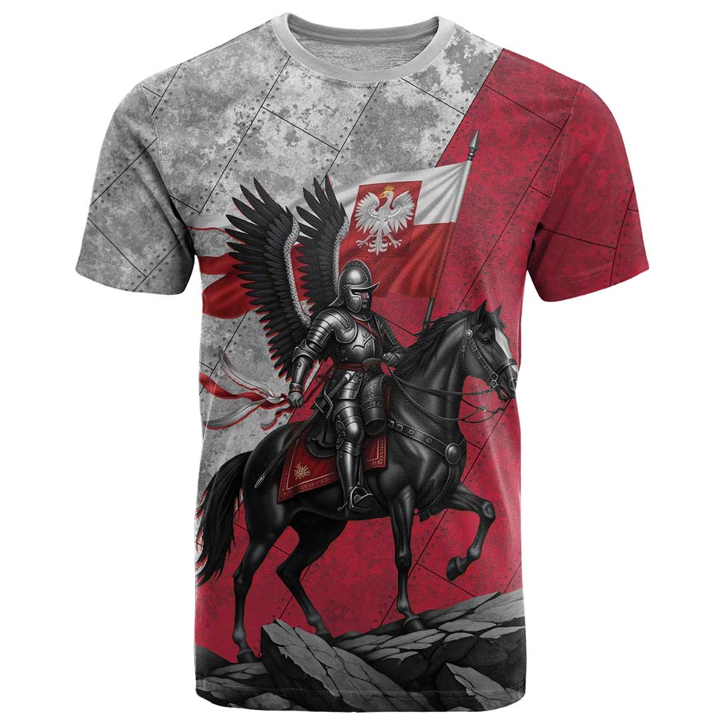 Poland Winged Hussar Warrior T Shirt Polska Flag Armor Spirit