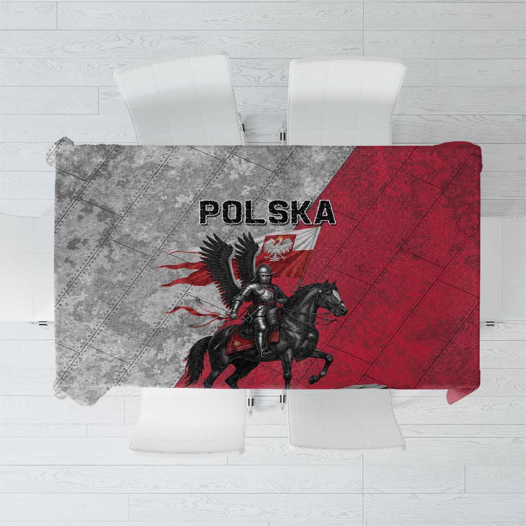 Poland Winged Hussar Warrior Tablecloth Polska Flag Armor Spirit