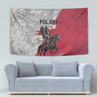 Poland Winged Hussar Warrior Tapestry Polska Flag Armor Spirit